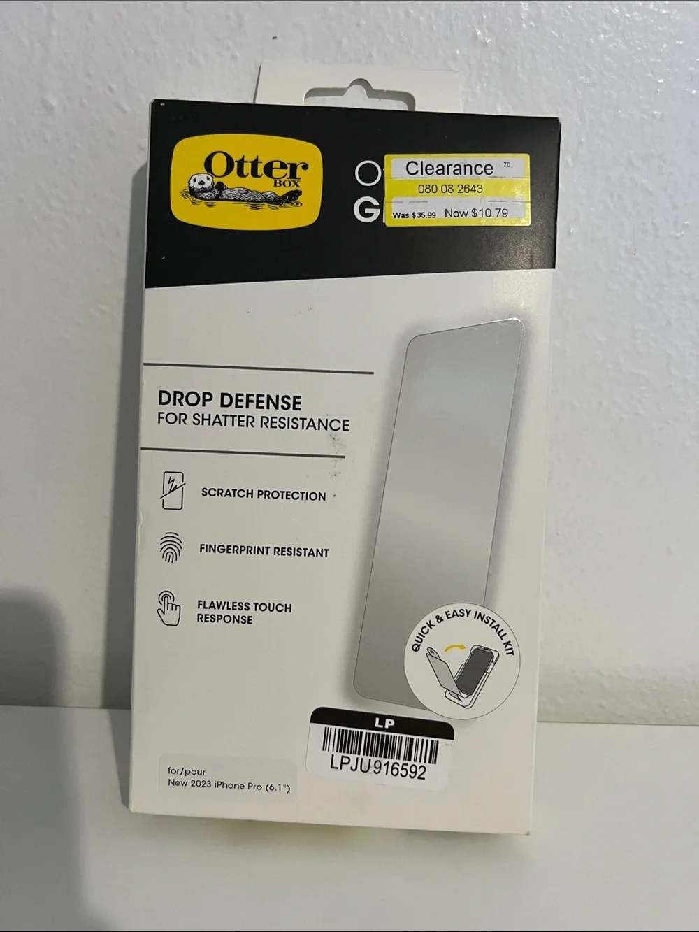 OtterBox Clear Screen Protector – White Packaging